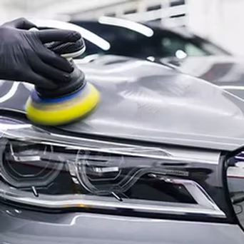 Compound polish in progress