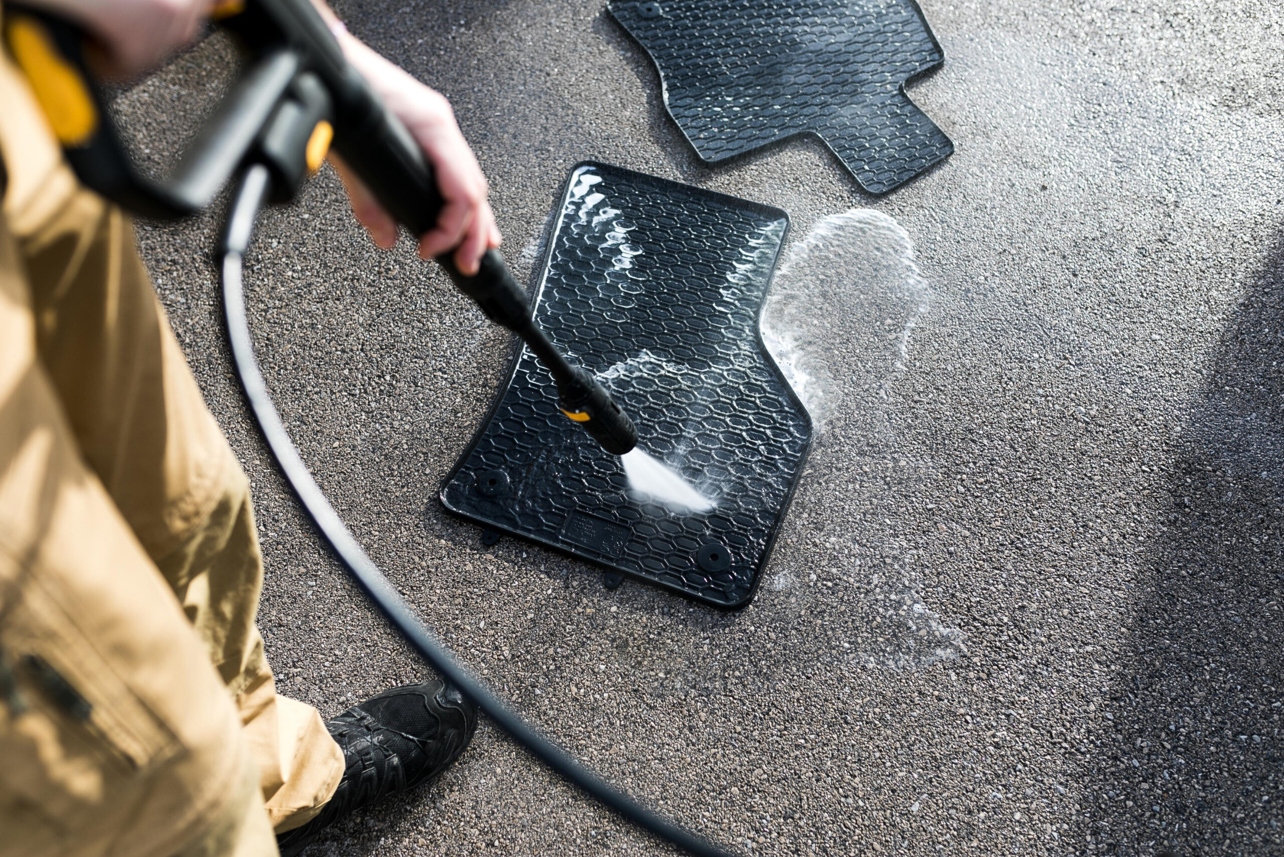 Floor mats deep cleaning